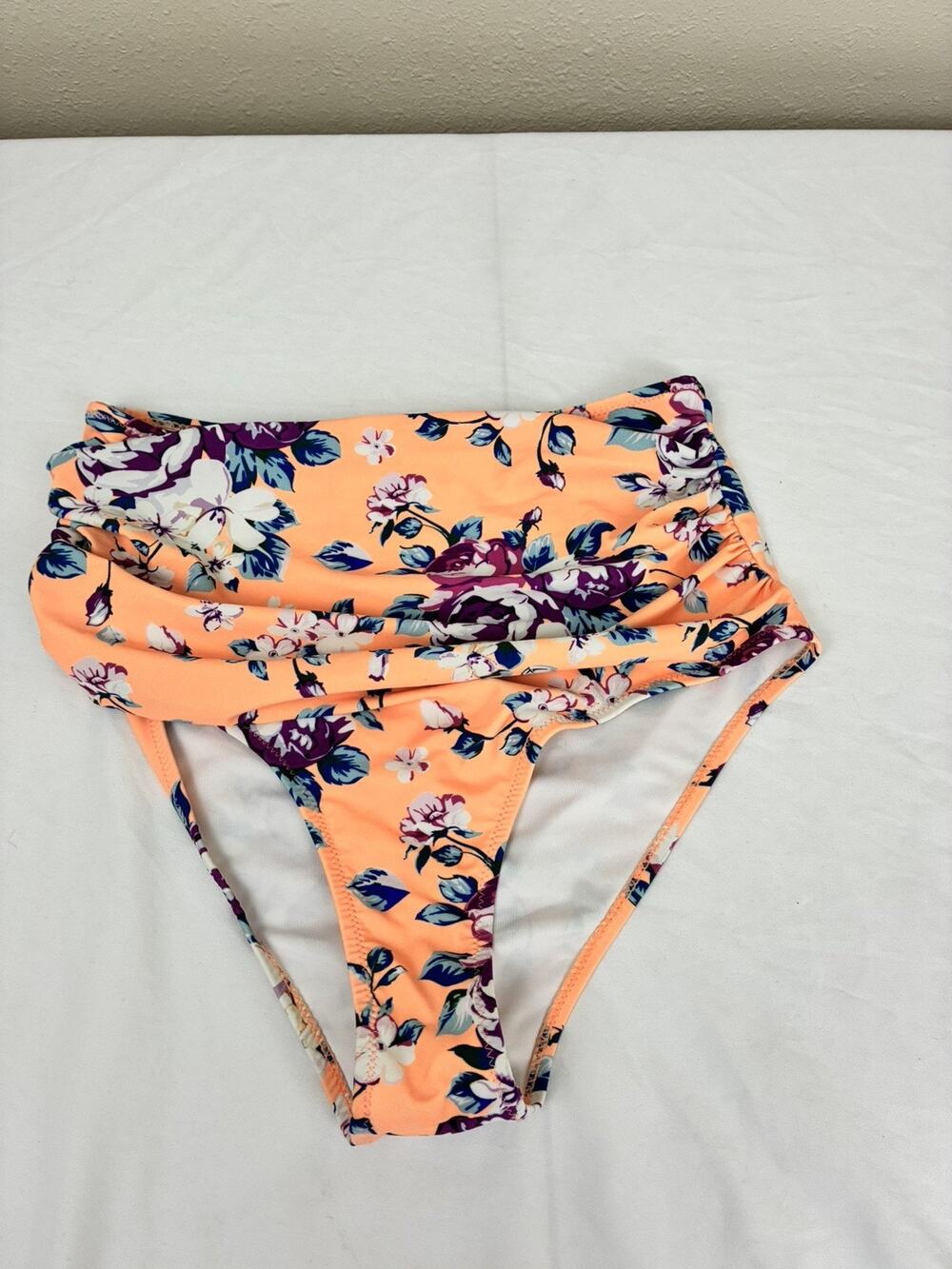 Cupshe Peach Floral Bikini Bottoms- M
